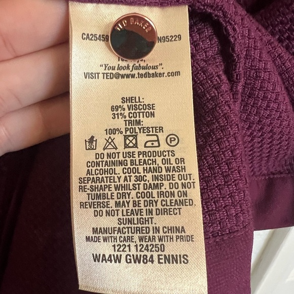 Ted Baker Ennis Deep Purple Blouse - Picture 12 of 14